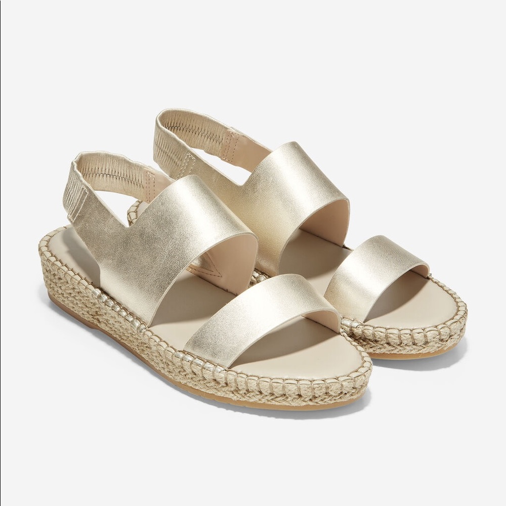 Cole Haan | Gold Cloudfeel Espadrille Sandal | 8.5